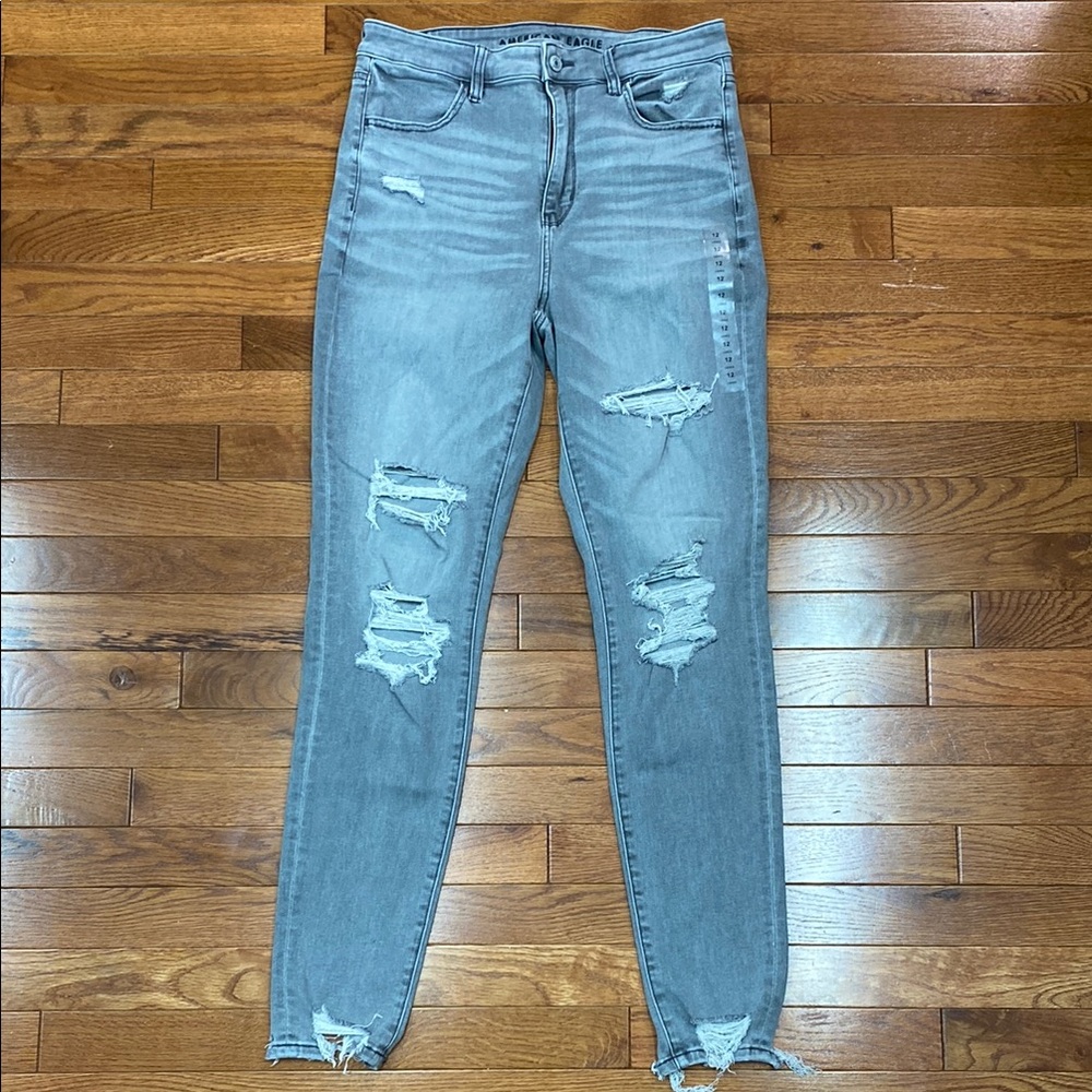 Distressed Gray Women's American Eagle Jeans